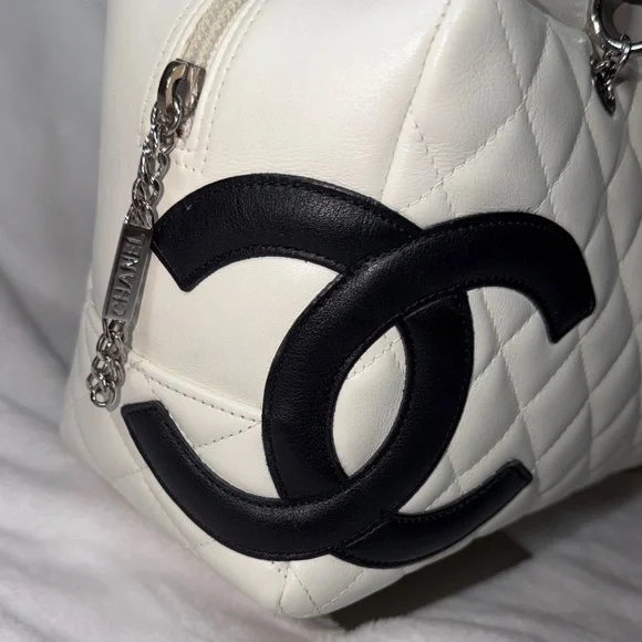 CHANEL Cambon Bowler Bag with Black Trim - Picture 2 of 14